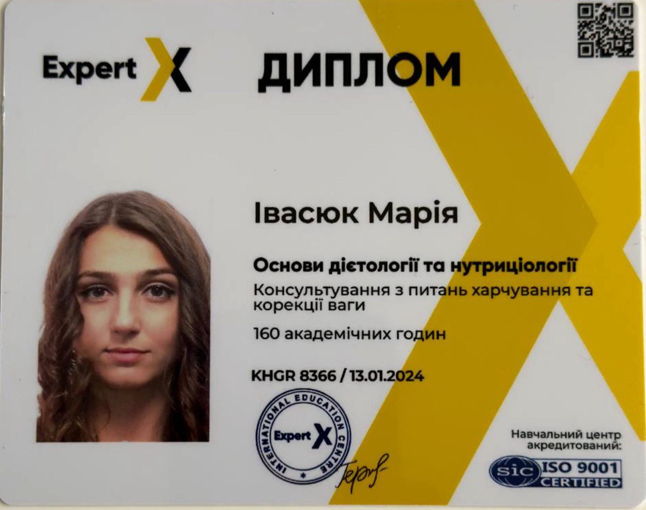 Diploma “Fundamentals of Dietetics and Nutrition”